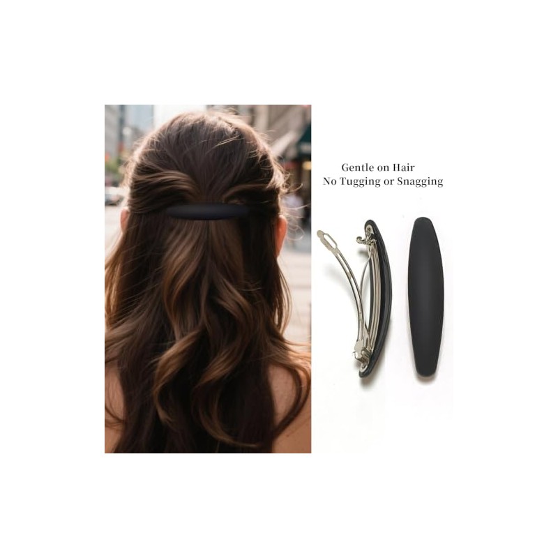 Pinzas Grandes Para El Cabello, Mate, De 10 Cm (4"),