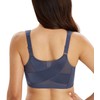 Lemorosy Full Coverage Front Closure Posture Bra Wirefree Unpadded Back