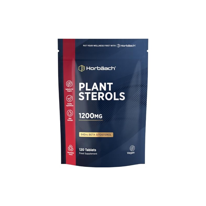 Plant Sterols 1200mg - 120 Tablets - with Beta-Sitosterol