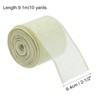 QUARKZMAN Burlap Ribbon Fabric Wired Edge Ribbons Cream White 2-1/2
