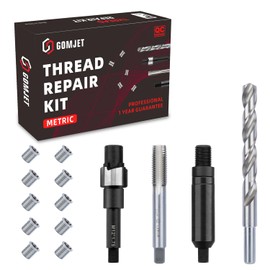 gomjet M10X1.0 Metric Thread Repair Kit, with M10X1.0X12.7MM Stainless Steel Insert Qty 10
