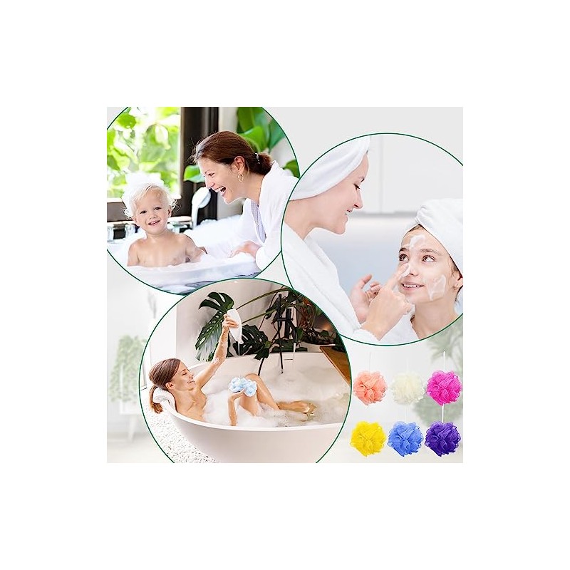 Siifert Piezas Esponja Baño Ducha Loofahs Granel Luffas Exfoliante Cuerpo
