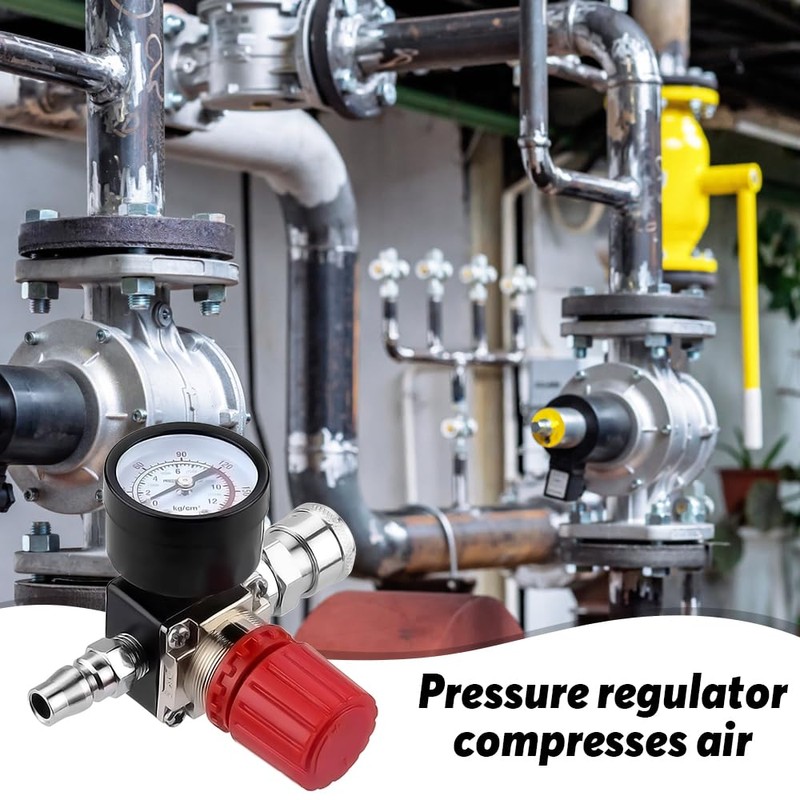 mizikuu 1/4 Inch Pressure Regulator Compressed Air, Pressure Switch Control