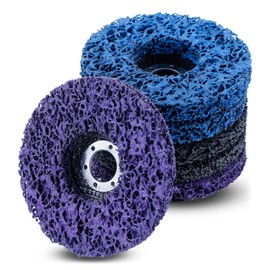 ROSYLEVE Pack of 6 CSD Disc 125 mm Sanding Disc Set for Cleaning Metal Colour Removal Oxidation and Rust Sanding Discs Purple Blue Black