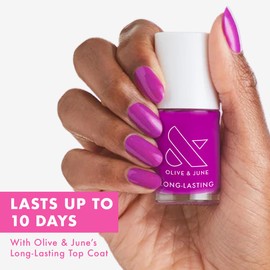 Olive & June Long-Lasting Nail Polish Plump, Gel-Like Finish No Lamp Needed Lasts up to 10 days Salon-Quality Color at Home 15-Free, Vegan & Cruelty-Free Chip-Resistant Shine Grape Soda