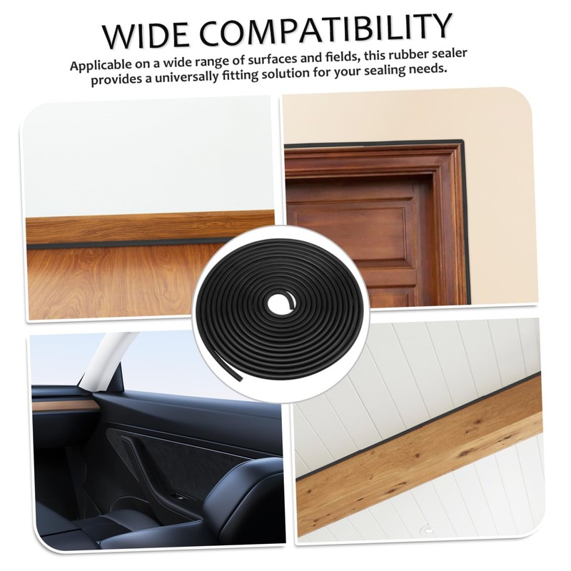 Hohopeti Caulk Saver Rubber Sealing Strip Flexible Door Window Sealing