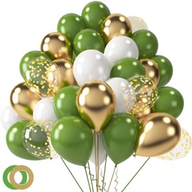 LovesTown 60PCS Sage Green Balloon Garland Kit, Balloon Arch Kit Metallic Latex Balloons for Wedding Engagement Birthday Party Decorations