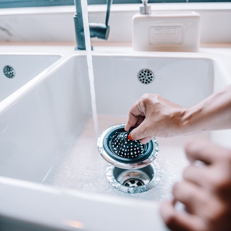 Nerthus FIH 913 Flexible Sink Filter, Black/White