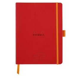 Rhodia 117793C Meeting Book (DIN A5+, 160 x 210 mm, 80 Sheets, 90 g, Elegant and Practical) 1 Piece Poppy