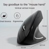 Wireless Vertical Mouse,SUIJIEEN Ergonomic Mouse 2.4GHz Optical Carpal Tunnel Mouse