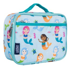 Wildkin Kids Insulated Lunch Box – Durable and Reusable for School & Travel - Mermaids