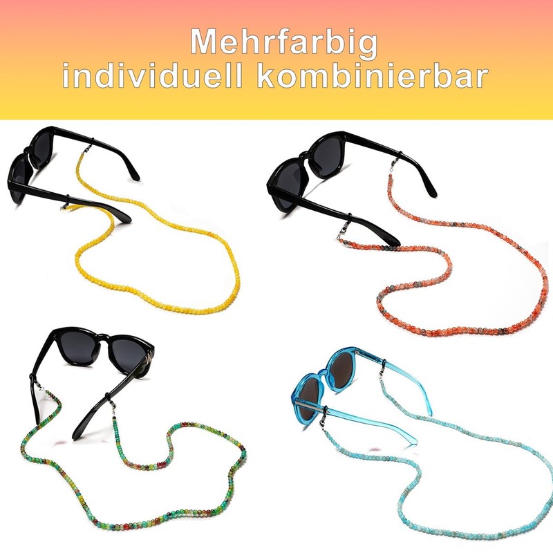 Eyglajdd Glasses Chain for Women, 6 colours mix