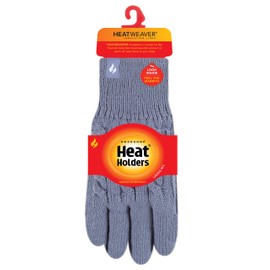 HEAT HOLDERS SOCKSHOP Ladies Willow Cable Gloves Pack of 1 Dusky Blue S-M