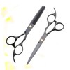 BIUDECO 2pcs Professional Hair Cutting Scissors Black Barbers Shears for