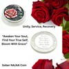 Woman Rose Sobriety Coin (Silver)