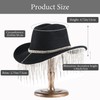 Womens Cowboy Hat Rhinestone Hat Cowgirl Hat Wide Brim Diamond-Glitter-for