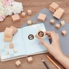 BENECREAT 20Pcs Rubber Stamp Set Blank Hard Wood Stamp Mounts