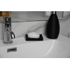 Minimalist Self‑Draining Soap Dish Tray (Jet Black)