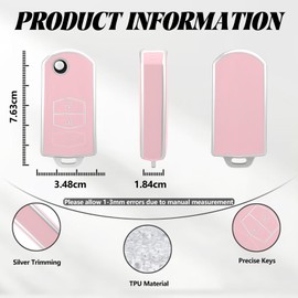 TOOMUME Key Case TPU, Car Key Case Fits Mazda 2/3/5/6 M2 M3 M5 M6 CX-3 CX-5 CX-7 CX-9 CX-30 MX-5 RX-8 BT-50 Atenza Axela Demio, Key Cover Protection Key Case - Flip Key