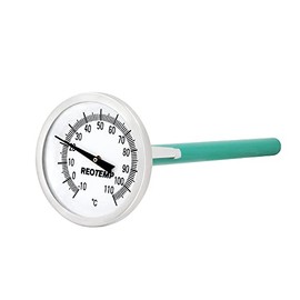 Reotemp K82P-7 Large Dial Easy Read Pocket Thermometer, -10/110 Celsius, 2" Dial, 5" Stem, Waterproof