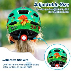 SIFVO Kids Helmet Adjustable 48-51 50-57cm for Aged 3-5-8-12, Kids Bike Helmet with Detachable Visor, Breathable and Comfortable Toddler Helmet