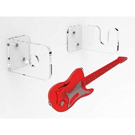 LEILIN Electric Guitar Wall Mount - Acrylic Guitar Hanger Display for Assorted Stringed Instruments