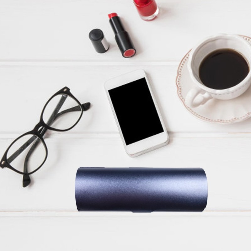 Eyglajdd Lightweight Aluminium Glasses Case for Men and Women, darkblue