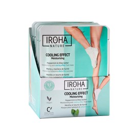IROHA NATURE Foot masks (1 Count (Pack of 15), Relaxing Foot Mask Socks with Peppermint & Shea Butter)
