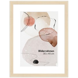 WANDStyle H960 Natural Wooden Picture Frame 13 x 18 cm Modern Style with Stand and Hanger Photo Frame Made in Germany