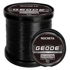 ROCRETA Geode Monofilament Fishing Line - Premium Resistant Nylon Mono Fishing Line 3-100lb - Superior Freshwater & Saltwater Mono Leader Materials 500/1200/2400yds