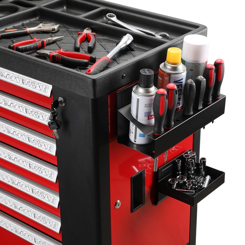 Mayouko Magnetic Toolbox Shelf, Tray and Holder, 4-Piece Magnetic Toolbox