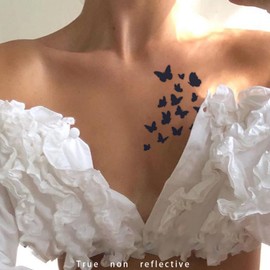 Nirbffo Butterfly Temporary Tattoo Waterproof Tattoo Women Tattoo Stickers 4 Sheets