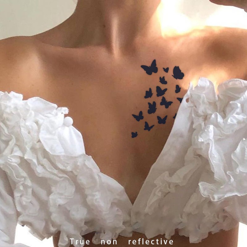 Nirbffo Butterfly Temporary Tattoo Waterproof Tattoo Women Tattoo Stickers 4