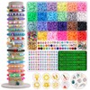FZIIVQO 6100 Pcs Clay Beads Bracelet Making Kit 24 Colors