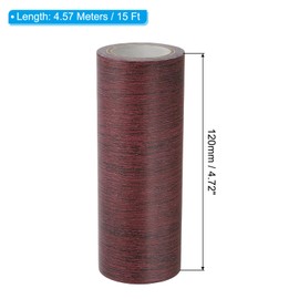 PATIKIL Wood Grain Repair Tape 4.7" x15ft, Self Adhesive Realistic Textured Repair Tape Patch for Floor Door Table Cabinets Desk,Dark Chestnut Mahogany