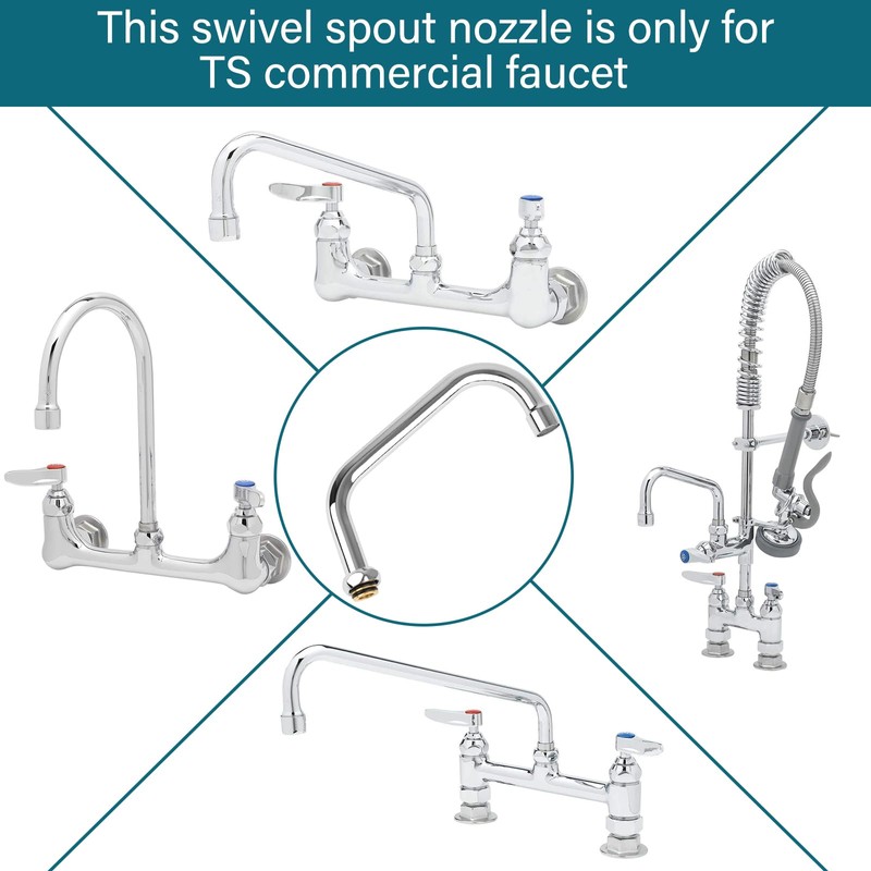 KWODE Brass Swivel Swing Nozzle Spout Replacement Kit for Most