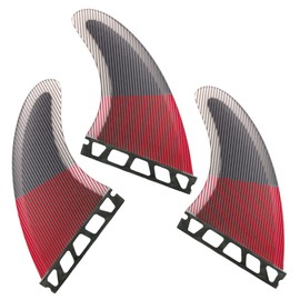 Rokia R Future Surfboard Fins | High-Performance Fiberglass Reinforced Surfboard Fin | G5 3 Pcs Set Board Fin Use for Softboard Hardboard Giliboard Surfing Longboard Shortboard (red&Black)