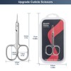 CGBE Cuticle Scissors Extra Fine Curved Blade, Super Slim Manicure