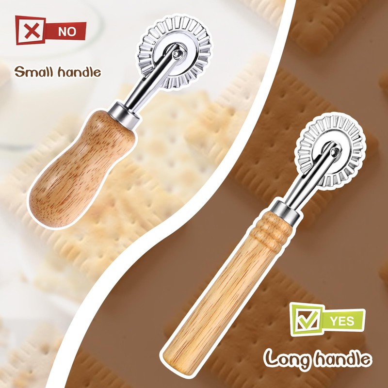 JJUNW Pasta Cutter Wheel, Ravioli Cutter Wheel with Roller, Dumpling