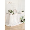Ling's Moment 9FT Table Skirt Recycle Use Extra Long Sheer