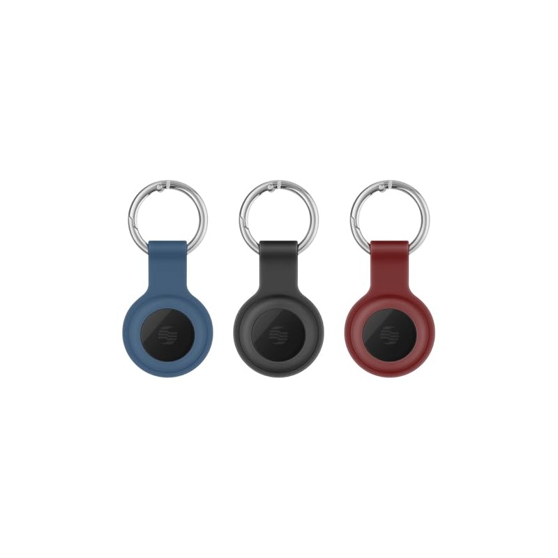 STEREN 3 Cubiertas de silicón para POD-TAG1, POD-TAG3, Azul/Negra/roja