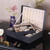 BEWISHOME Mens Jewelry Box, Jewelry Organizer with 4 Watch Case