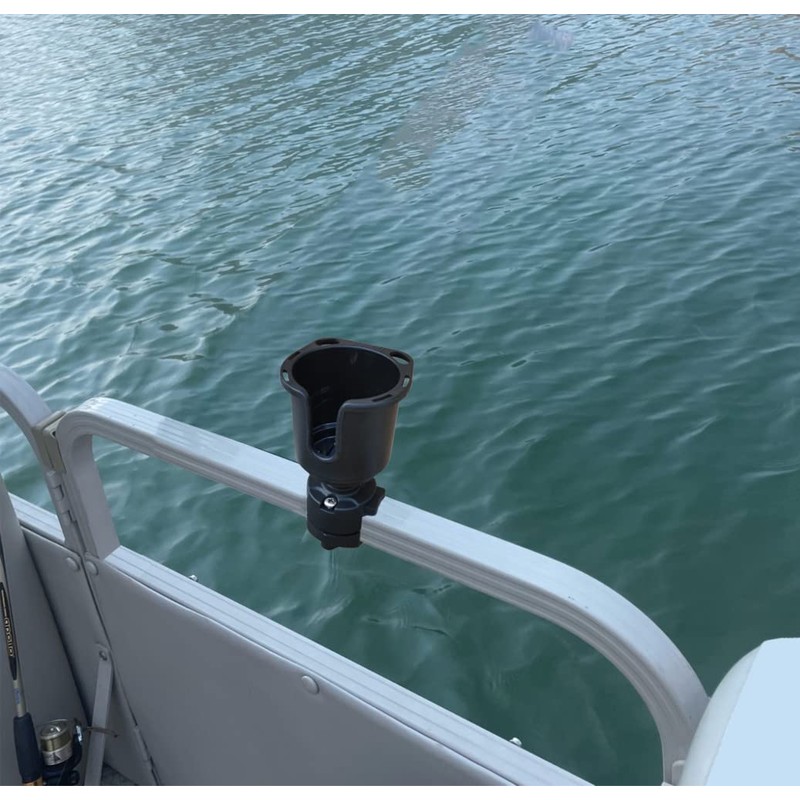 Brocraft Pontoon Boat Drinks Holder/Pontoon Boat Cup Holder/Square Rail Cup
