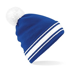 Beechfield B472 Stadium Beanie, Bright Royal / White, Einheitsgröße