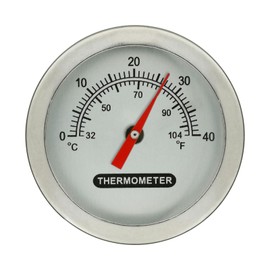 Aquarium Fish Tank Axolotl Tank Turtle Tank Dial Thermometer, Stainless Steel Bimetal Thermometer, Dual Scale 32-104℉ / 0-40℃, 2.1" Dial, 3.1" Stem - 1Pc