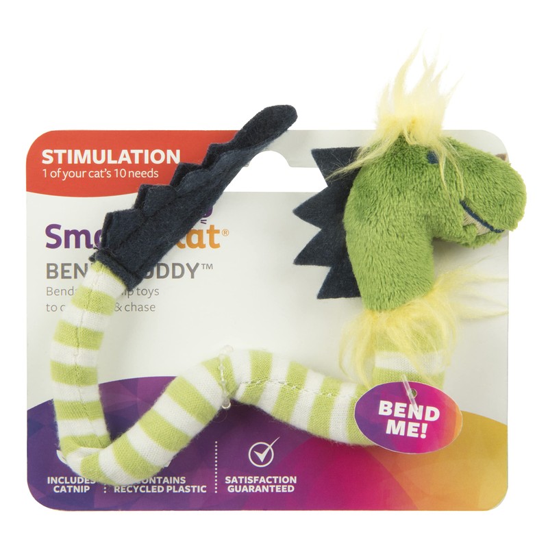 SmartyKat Bendy Buddy Bendable Catnip Cat Toy - Green, One