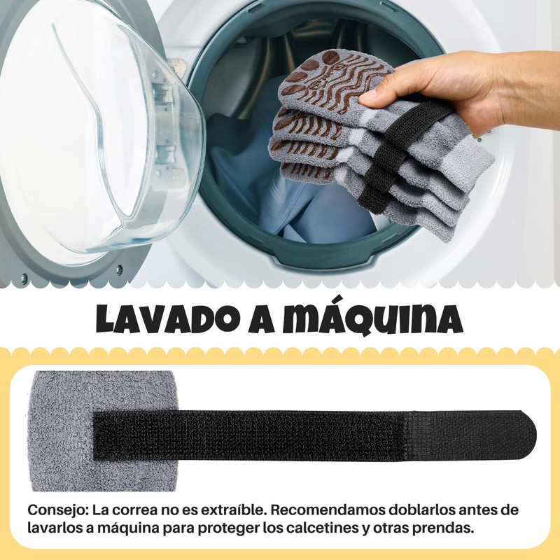 SlowTon Calcetines Antideslizantes para Perros, 4/6 Piezas Doble Cara