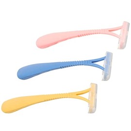 GALPADA 3pcs Mini Body Shavers for Women Manual Hair Remover for Armpit and Leg Hair Stainless Steel Depilator Tool Set for Sensitive Skin Travel-Friendly