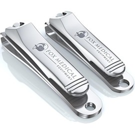 Fox Medical Equipment Professional Nail Clippers Set – Stainless Steel Fingernail & Toenail Clippers for Men, Women & Seniors – Ultra-Sharp Precision, Ergonomic Comfort & Medical-Grade Quality