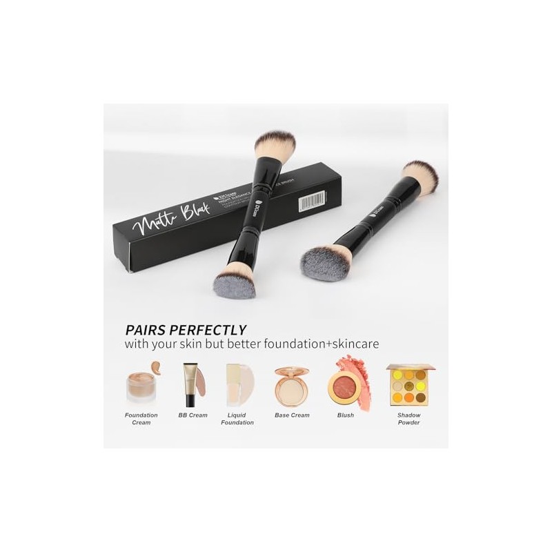 Ducare Cepillo Base Contorno Bronceador Brocha Maquillaje Doble Punta Mezclar